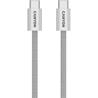 Дата кабель USB-C to USB-C 1.0m 60W Magnet Braided Light Grey Canyon (CND-CCMG60AB15LG) Вінниця - фото 4