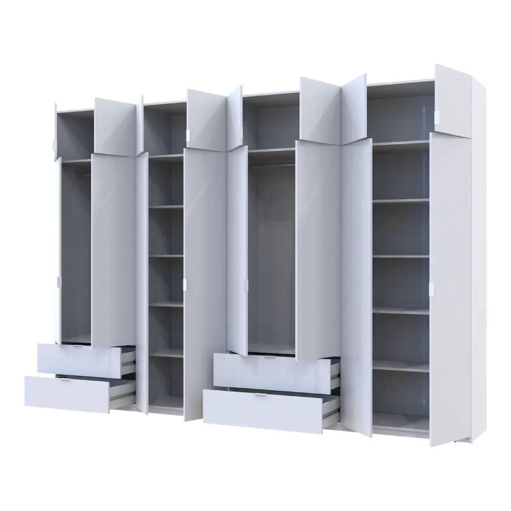 Шафа для одягу Doros Лукас Біла 4+4 ДСП 340х50х240 DRS-011691 (42005138) Дніпро - фото 2