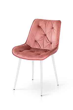 Стілець Прадо білий/ велюр пудровий Киев