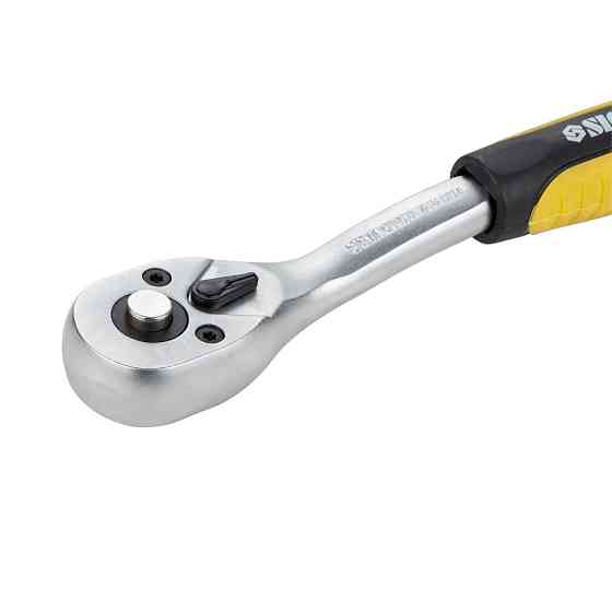 Ключ-тріскачка з вигнутою ручкою 1/4" 150 мм 72T CrV SIGMA (6050071) Київ