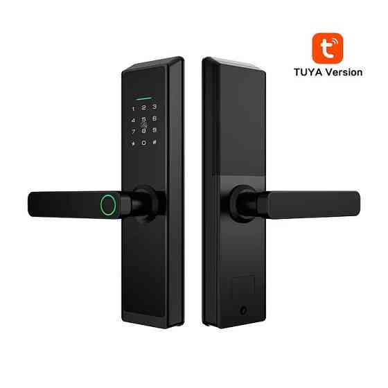 Розумний дверний замок кодовий з Bluetooth і відбитком пальця з ключ-картою KHS-F009, чорний Кам'янець-Подільський