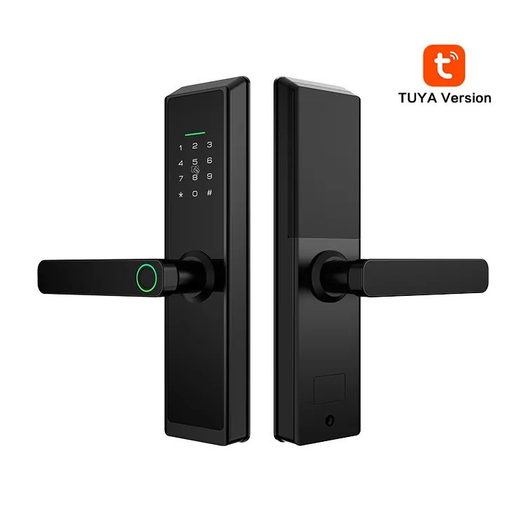 Розумний дверний замок кодовий з Bluetooth і відбитком пальця з ключ-картою KHS-F009, чорний Кам'янець-Подільський - фото 4