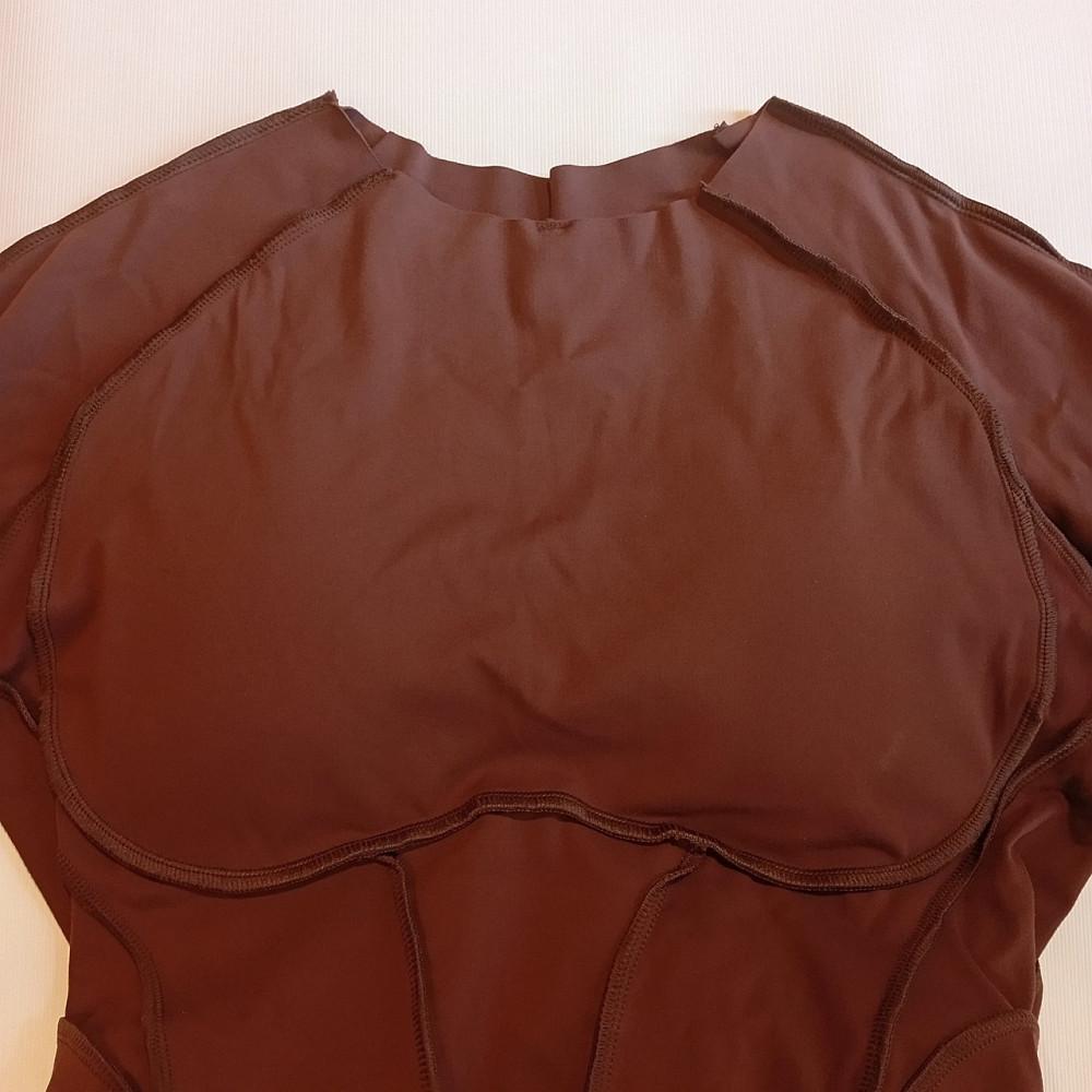 Женский фитнес комбинезон короткий с фактурными швами M Коричневый Кофе Шоколад, спортивный костюм с шортами трико боди для йоги спортзала М Днепр - изображение 9