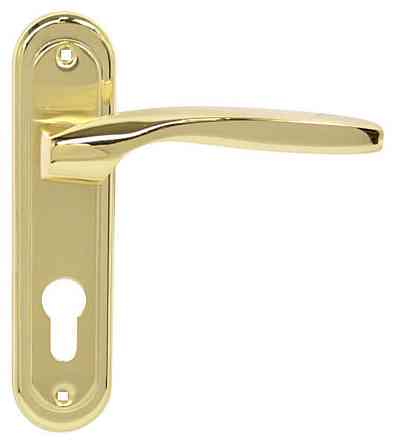 Ручка на планці RDA Arona пол латунь/мат латунь кл (під замок 1025 однорігельний) Київ