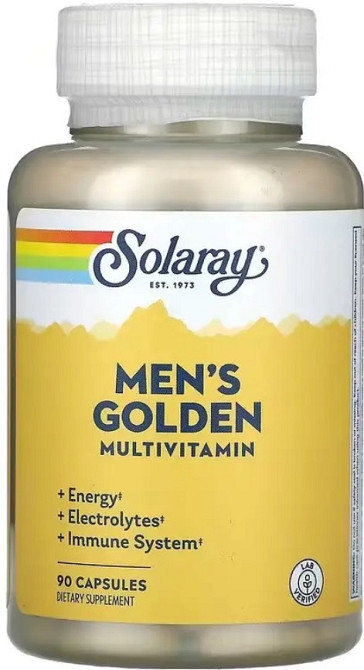 Мультивітаміни для чоловіків Solaray Men's Golden Multi-Vitamin - 90 caps Київ - фото 1