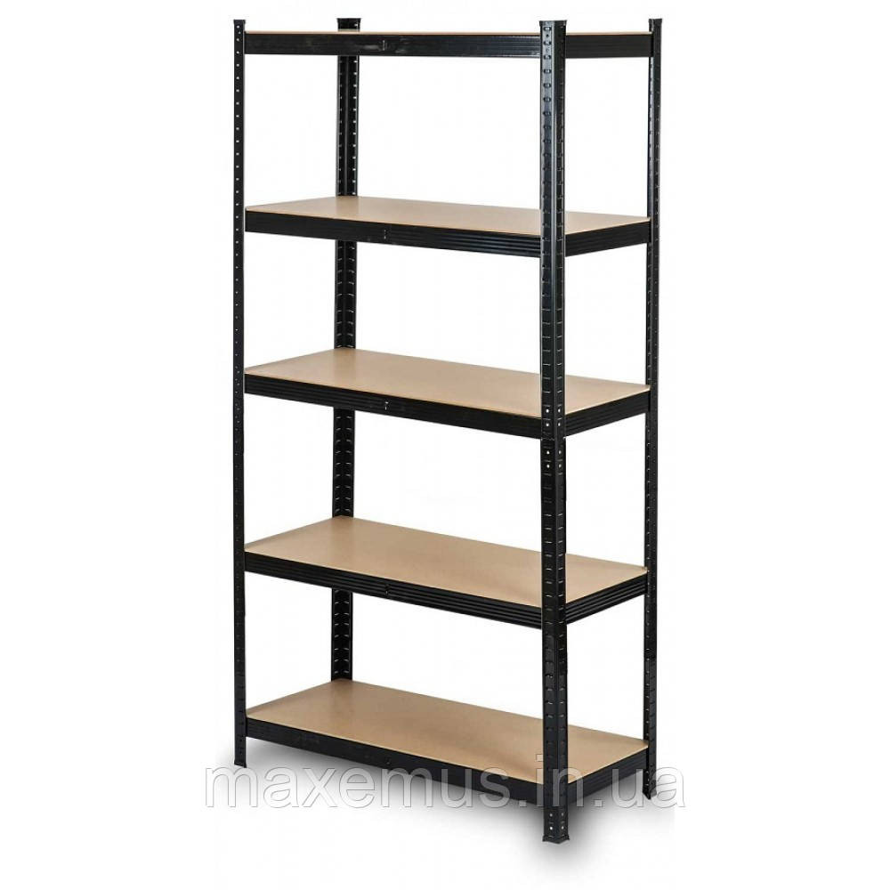 Металевий стелаж для складу, гаража і дому 180х90х40 міцний стелаж з полицями розбірний чорний Мостиська - фото 7