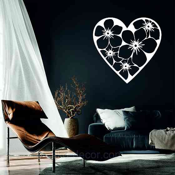 Декоративное настенное Панно «Сердце» Декор на стену 70*67 см, Белый Киев