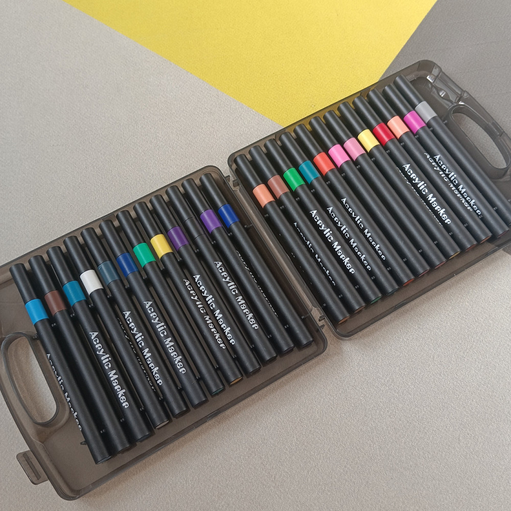 Акриловые Маркеры 24шт для разных типов поверхности Киев - изображение 1