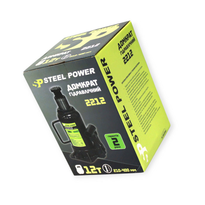 Домкрат гідравлічний 12 т, 210-400 мм (коробка) Steel Power Мукачево - фото 2