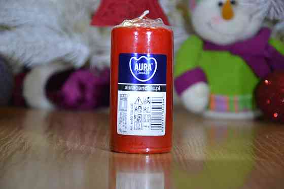 Свічка столова циліндр Bispol AURA Candles sw50_100_030 Червоний Киев