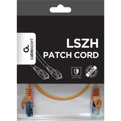 Патч-корд 1м S/FTP Cat 6A CU LSZH orange Cablexpert (PP6A-LSZHCU-O-1M) Винница - изображение 3