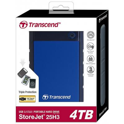 Внешний жесткий диск 2.5" 4TB Transcend (TS4TSJ25H3B) Винница - изображение 4
