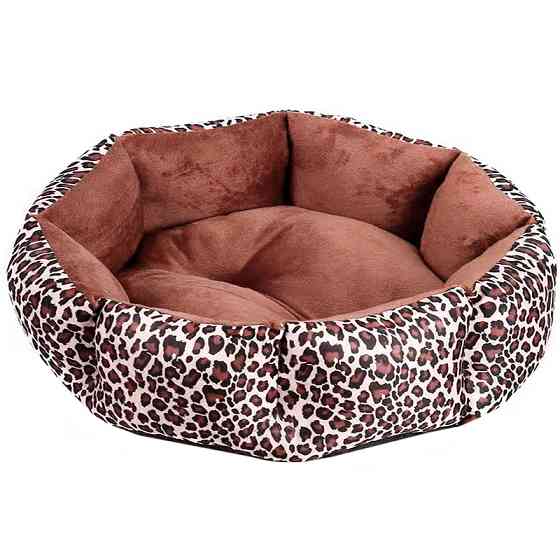 Лежак для котов собак круглый SY-2022-1208-97 Leopard M (50*18 см) Київ