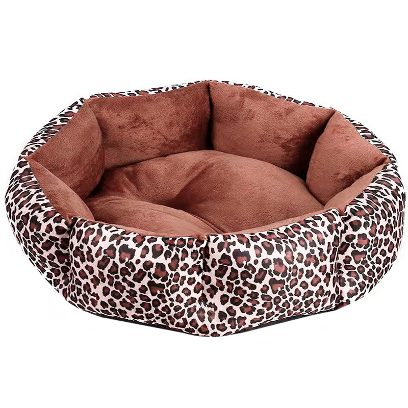 Лежак для котов собак круглый SY-2022-1208-97 Leopard M (50*18 см) Київ - фото 1