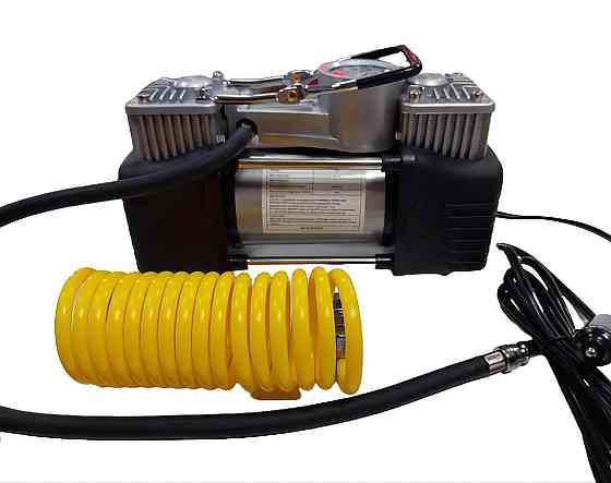 Автомобільний компресор двопоршневий КВАНТ 13005B 12В з аналоговим датчиком тиску Харків