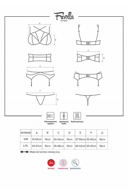 Комплект Obsessive Frivolla L/XL Sex Aura Київ - фото 3