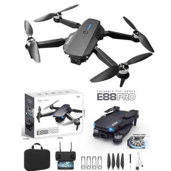 Квадрокоптер E88 міні дрон з HD камерою FPV до 20 хв польоту 2 АКБ та КЕЙС GU-34 Львів