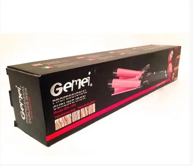 Щипці GEMEI GM-1956-25 Triple, 3 варіанти укладання, керамічне покриття, потужність 45-65W, обертовий шнур Одеса - фото 8