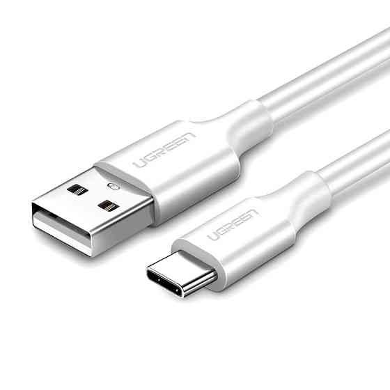Кабель USB 2.0 AM-Type-C M, 1.5 м, 60W Nickel Plating Білий, US287 UGREEN Вінниця