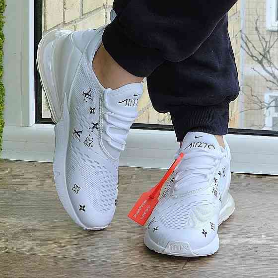Кроссовки Nike 270 Женские Белые Найк с Амортизацией Тканевые Летние Сеточка (размеры: 37,38,39,40,41,42,43) Днепр
