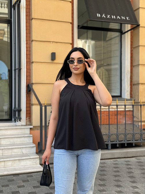 Жіноча блузка без рукавів "Mila" оптом | Батал | Розпродаж моделі Київ - фото 7