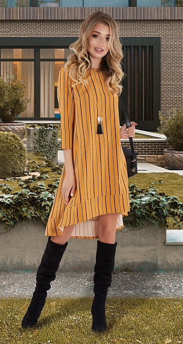 Свободное платье в полоску (46) Киев - изображение 4