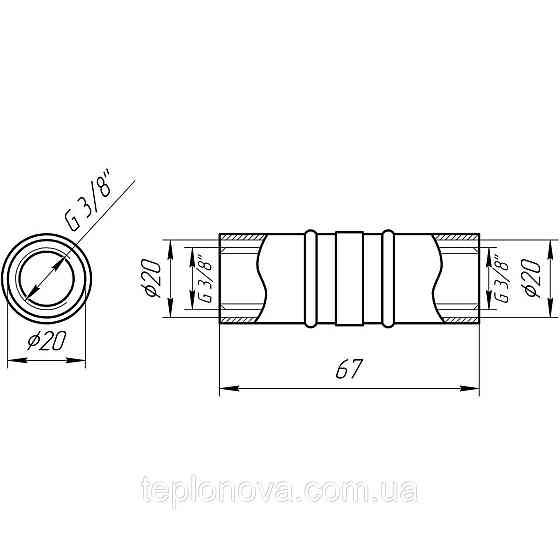 Муфта промежуточная пресс APE AP 103 20х20 ITALY Черновцы