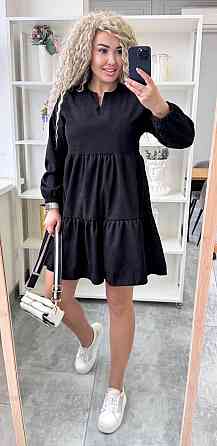 Жіноче базове повсякденне плаття мікровельвет Чорний, 50/52 Одеса