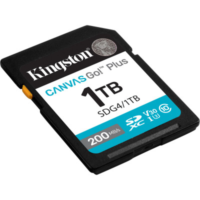 Карта пам&apos;яті Kingston 1TB SDXC сlass 10 UHS-I U3 V30 Canvas Go Plus G4 (SDG4/1TB) Вінниця - фото 2