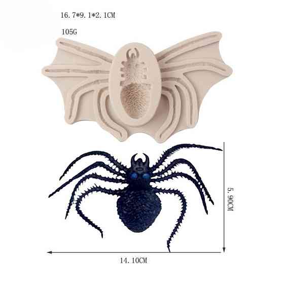 Молд силиконовый Паук 167 на 91 мм серый Киев