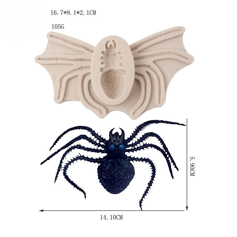 Молд силиконовый Паук 167 на 91 мм серый Киев - изображение 2