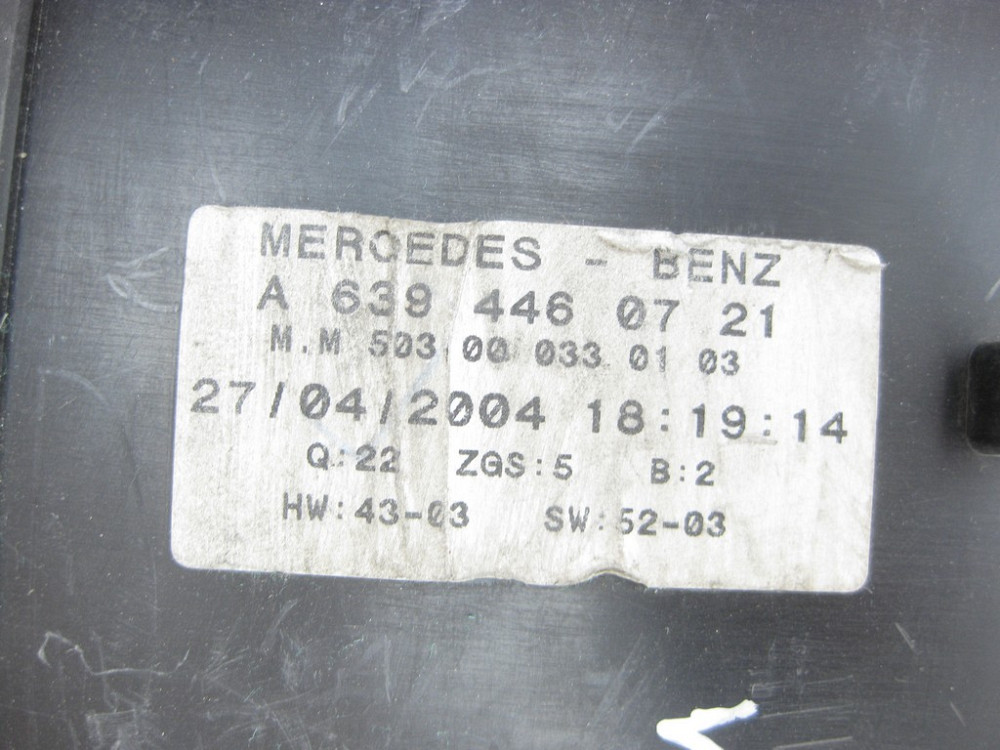 Mercedes-Benz  A6394460721 Щиток - панель приладів для дизельних авто в км V-class W639 Одеса - фото 5