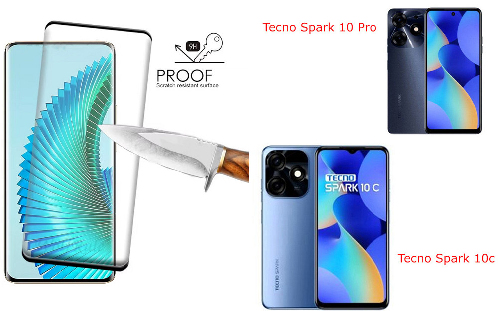 Захисне скло HyperGlass Pro для Tecno Spark 10 Pro (KI7), Spark 10c – максимальна чутливість та захист Київ - фото 1