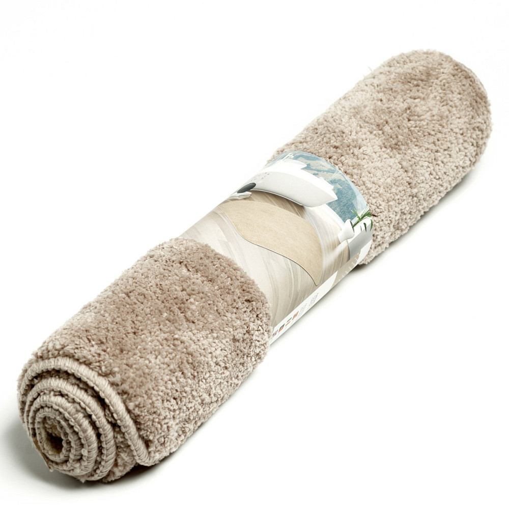 Коврик для ванны и душа Bathlux мягкий тканевой прорезиненный, нескользящий Бежевый Каменец-Подольский - изображение 2