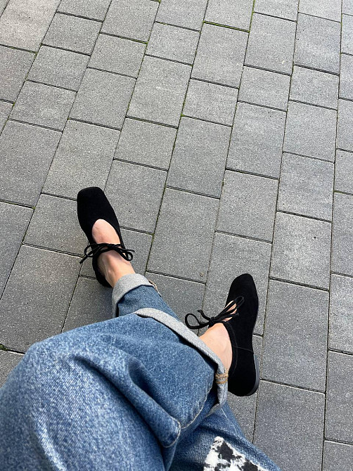 SEE SEVEN Балетки жіночі SEE SEVEN 1770 чорні (весна-осінь, замша натуральна) (5930) Коломыя - изображение 7