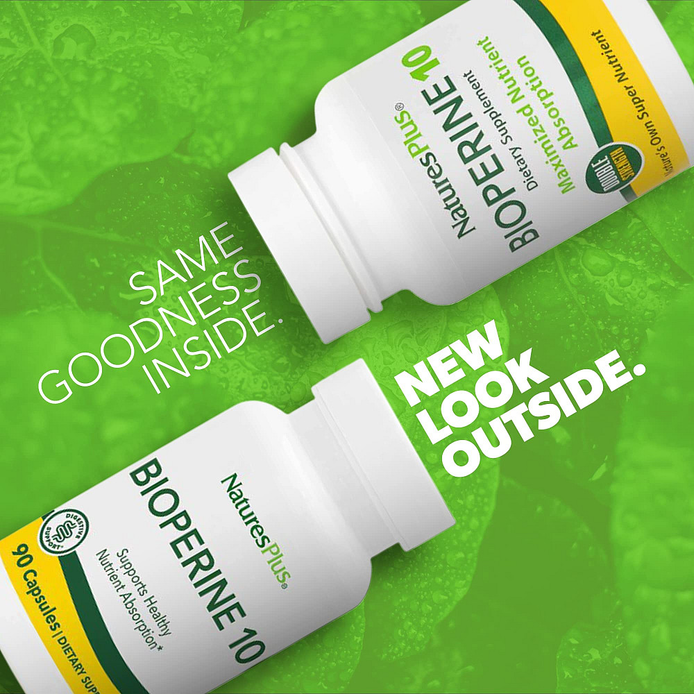 Біоперин Nature's Plus Bioperine 10, 90 Vegetarian Capsules Луцьк - фото 3