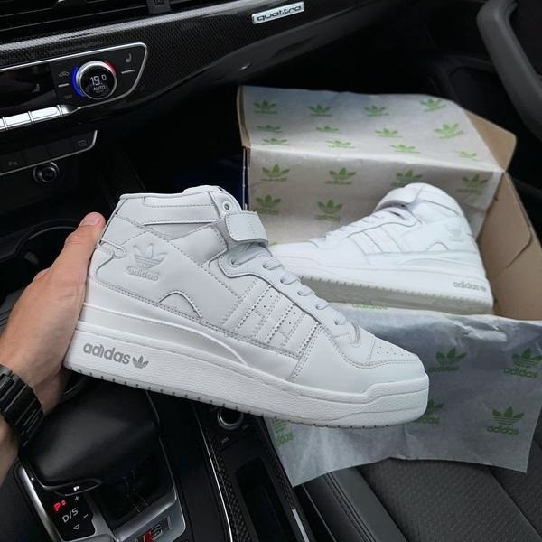 Высокие Термо Кроссовки Adidas Еврозима Кожаные Мужские Ботинки Адидас Белые (размеры: 41,42,43,44,45,46) Днепр - изображение 8