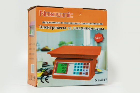 Електронні торговельні ваги NK-4017 Mini Nokasonic до 40 кг з двостороннім дисплеєм і пам’яттю на 3 ціни Одеса
