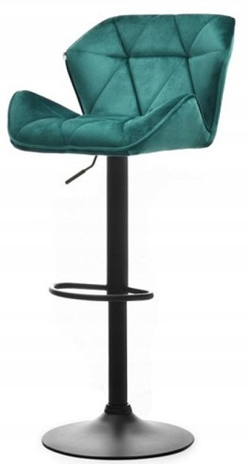 Барный стул BONRO B-087 велюр регулируемый стульчик кресло для кухни, барной стойки Зеленый Киев - изображение 3