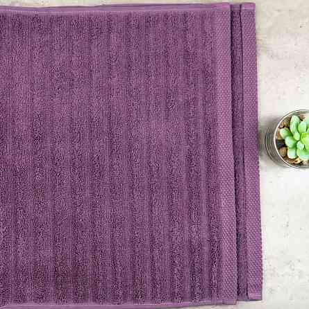 Рушник махровий GM Textile 50x90см Преміум якості Зеро Твіст 550г/м2 (Темно-Бузковий) Суми