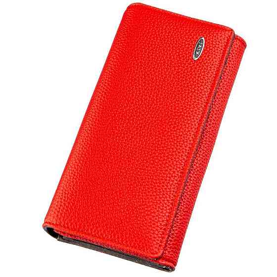 Гаманець жіночий з зернистою екокожі KIVI 19058 Червоний Київ