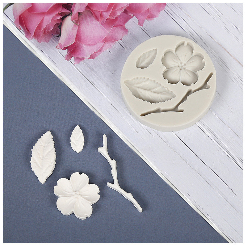 Молд силиконовый Цветок персика 59 мм серый Киев - изображение 7