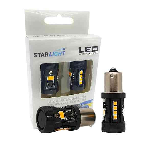 Комплект світлодіодних ламп StarLight LED SL-CB7 CANBUS PY21W BAU15S AMBER 12V Харків