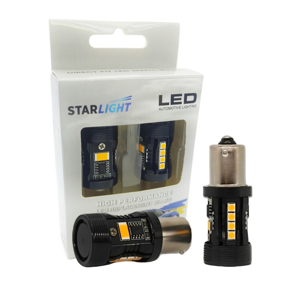 Комплект светодиодных ламп StarLight LED SL-CB7 CANBUS PY21W BAU15S AMBER 12V Харьков - изображение 1