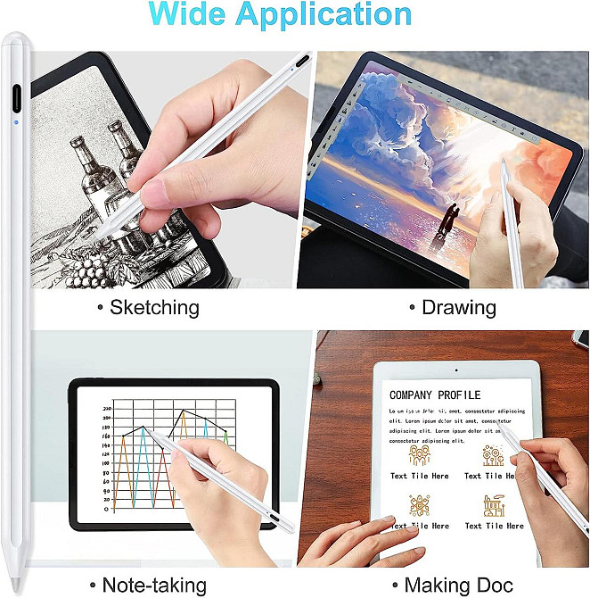 Активний стилус RAMSWIN K2259 White для iPad (2018-2022) з функцією відхилення долоні та магнітним кріпленням Київ - фото 13