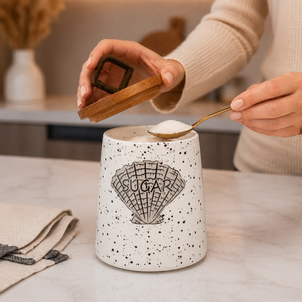 Набор банок для сахара и кофе на бамбуковой подставке 3пр/наб 280мл Киев - изображение 3