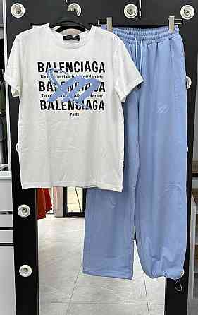 Жіночий стильний, зручний костюм двонитка пеньє + кулір Блакитний, 46 Одеса