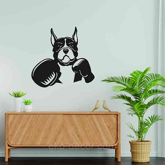 Декоративне настінне Панно «Боксер», Декор на стіну 90*86 см, Чорний Київ