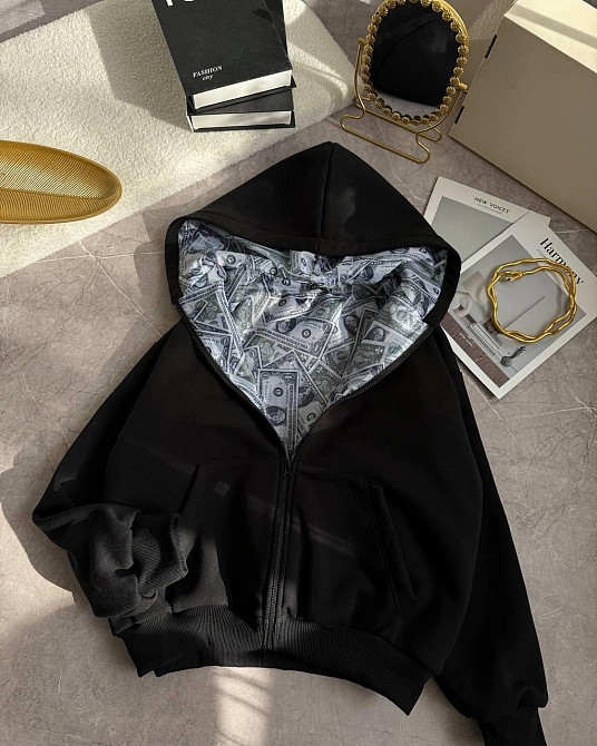 Жіноча стильна вкорочена худі на змійці, з подкладкою баксами трьохнитка на флісі Одеса - фото 4