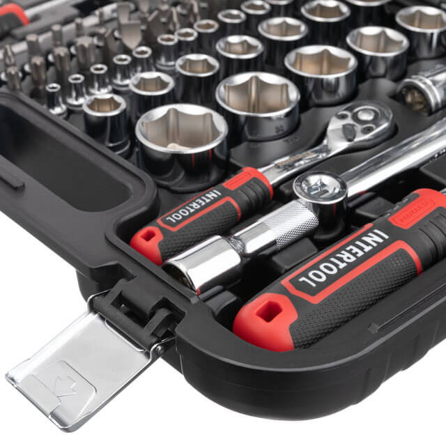 Набір інструментів STORM, 1/2" + 1/4", Cr-V, 82 од., головки: 4-32 мм, біти 32 од., ключі: 8-22 мм, кейс Львів - фото 7